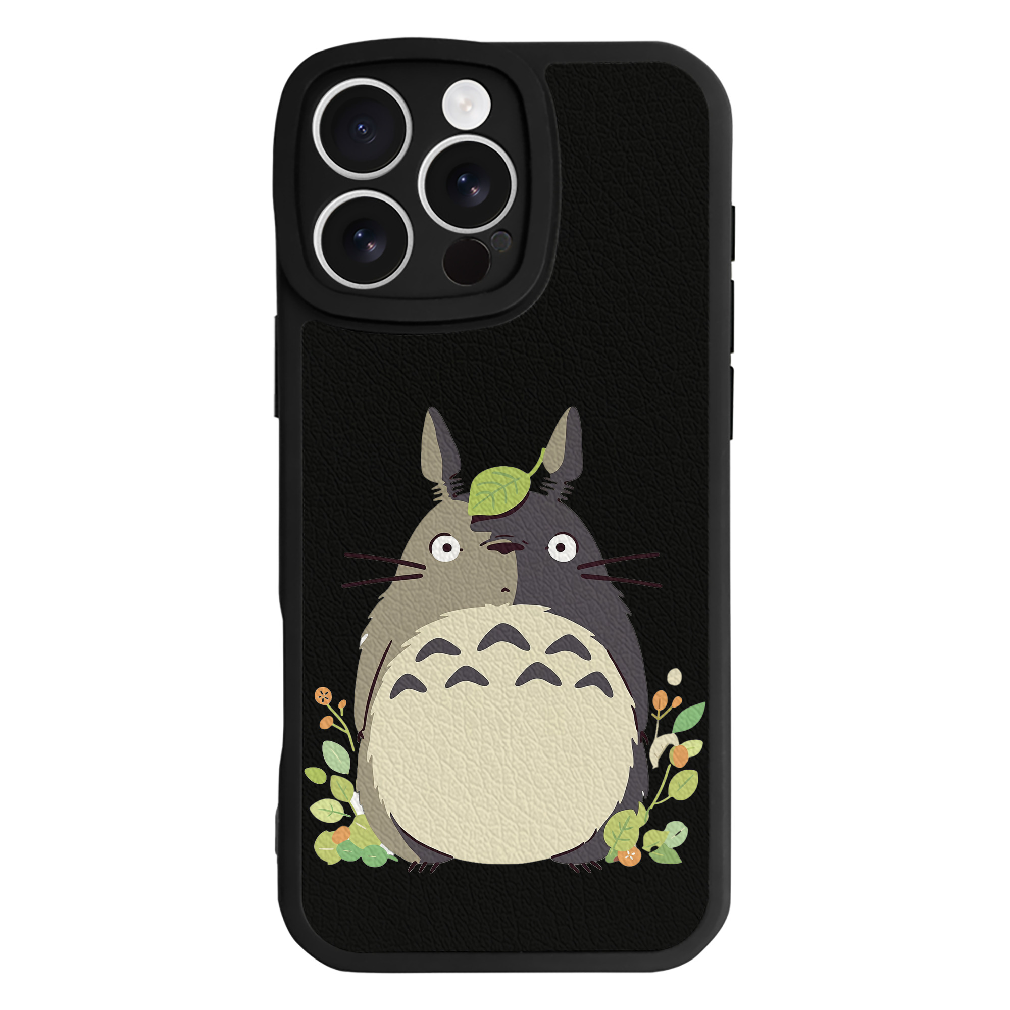 （画像用） となりのトトロ 草壁メイ 草壁サツキ My Neighbor Totoro Satsuki Kusakabe Mei Kusakabe 【iPhone 16シリーズ対応】シリコンスマホケース（レザー調） 材質：シリコン